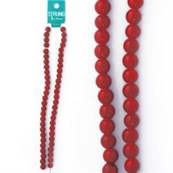 AussieSuperStore Jewellery Making Supplies Red Strung Beads Glass Round 8mm 54pcs (in 2 colors) Strung Beads Glass Round 8mm 54pcs | Jewellery Making Beads 9323823179588 BBS2014178